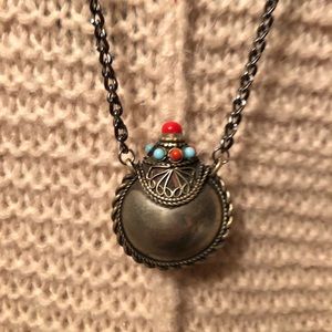 Free people Tibetan snuff bottle necklace